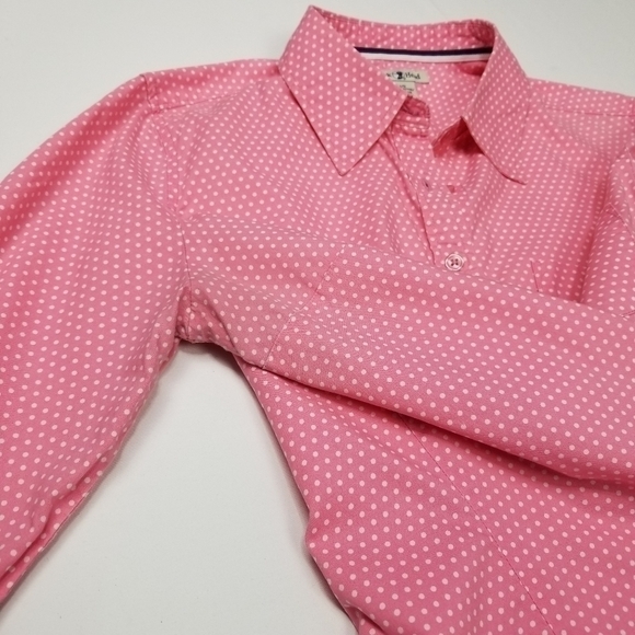 Duck Head Pink White Polka Dot Shirt L/g - Picture 4 of 8